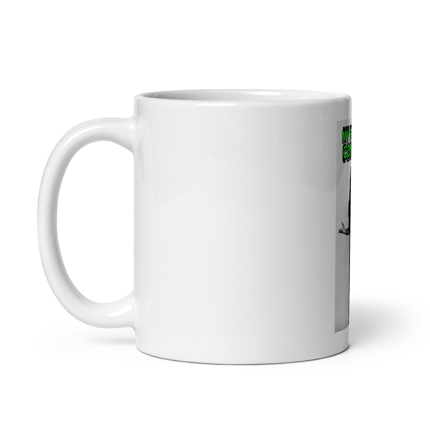 White glossy mug