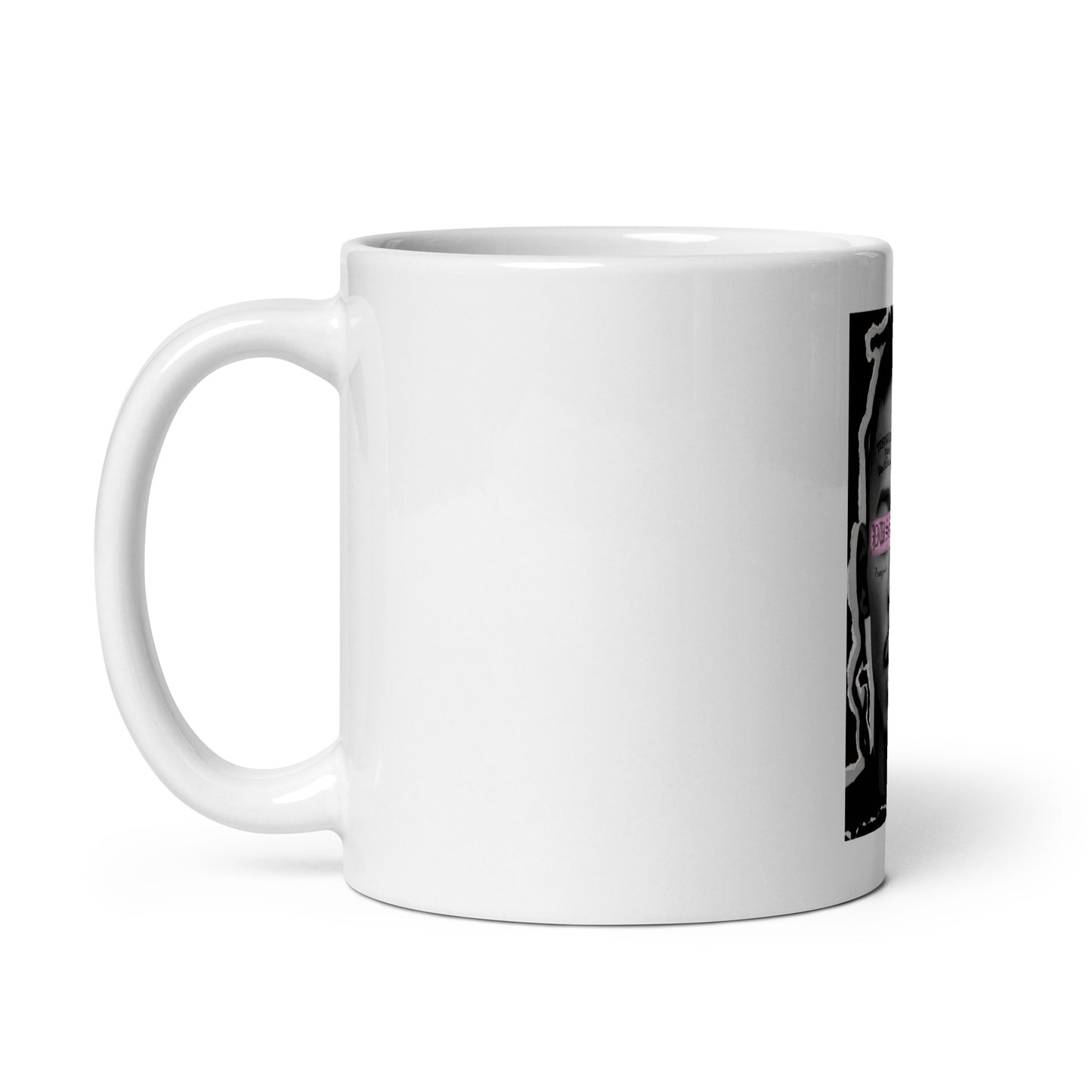 White glossy mug