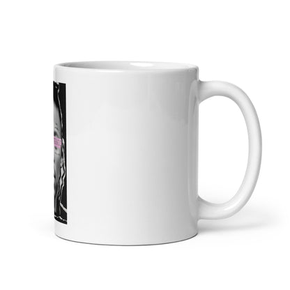 White glossy mug