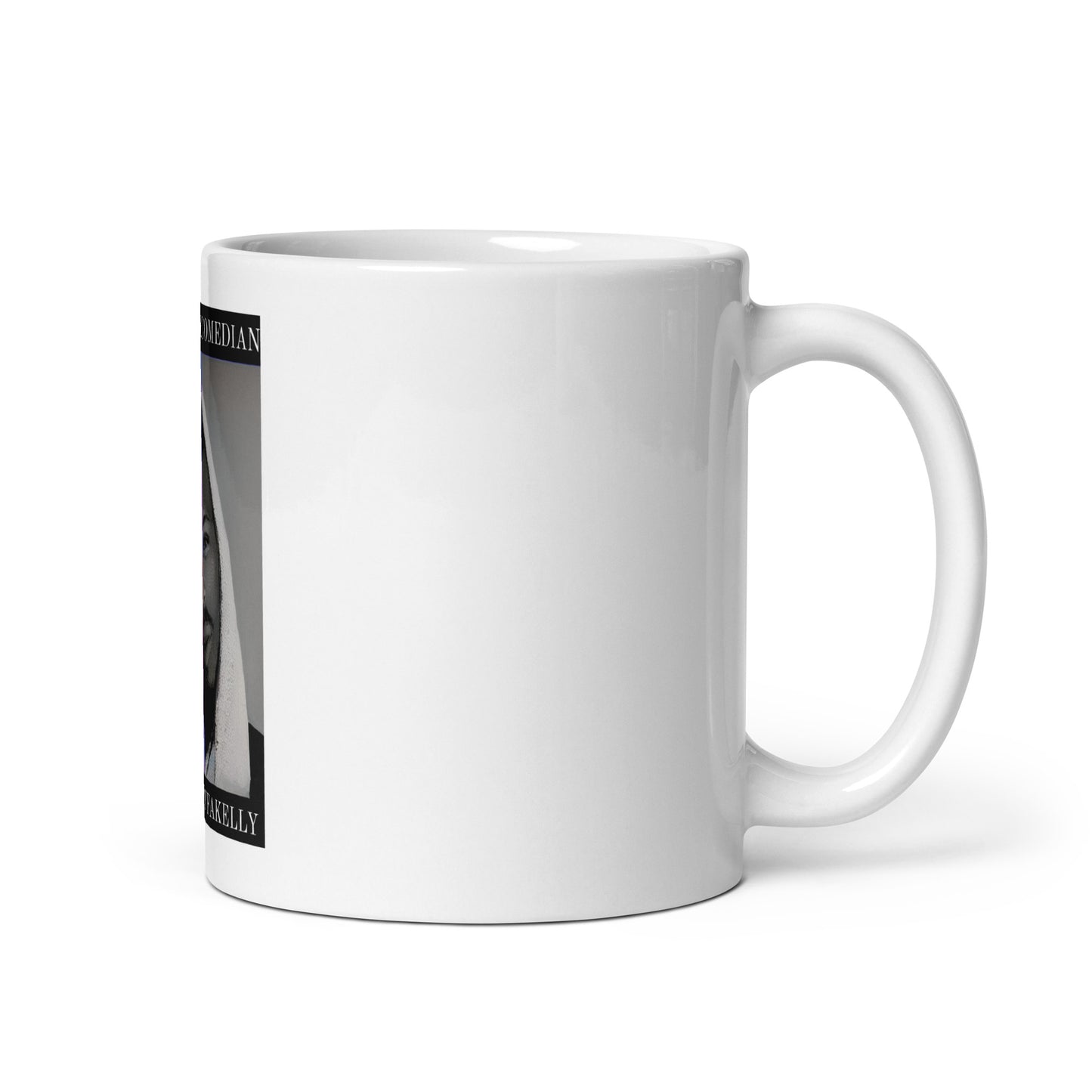 White glossy mug